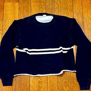 Brandy Melville- Cropped Striped Crewneck